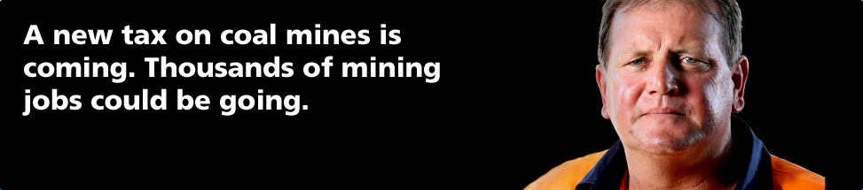 The banner ad from the 'Cut Emissions Not Jobs' website created by Lawrence Creative