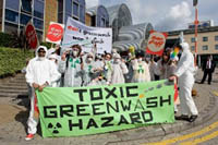 Protest at the Guardian's "Climate Change Summitt"