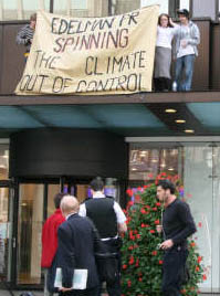 Oxford Climate Action protest at Edelman's London office