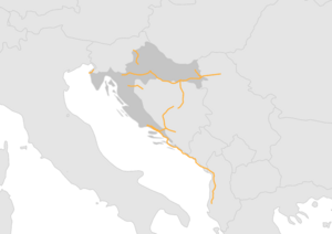 Proposed and under construction pipelines in Croatia as of 2021